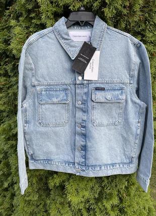 Calvin klein джинсовая куртка ( ck denim jacket oversized ) c америки m,l,xl5 фото