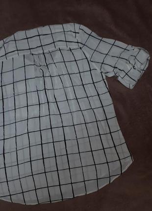 Рубашка блуза primark из вискозы в клетку размер 107 фото