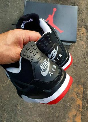 Кросівки жіночі nike air jordan 4 black red3 фото