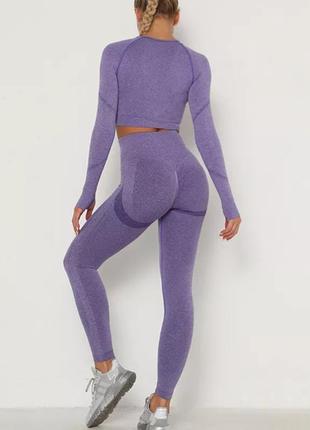 Женский костюм для фитнеса, фиолетовый -  l (бюст до 95см, талия до 90см, бедра до 110см, длина 93см2 фото