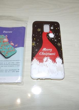Чохол zorrov для samsung galaxy a6-,6+ 2018 merry christmas