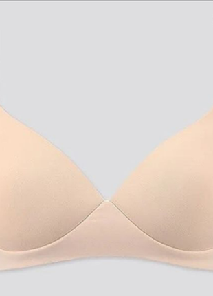 Бежевий бюстгальтер безшовний uniqlo