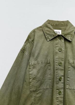 Zara куртка рубашечного кроя с асимметричным низом, размер s9 фото