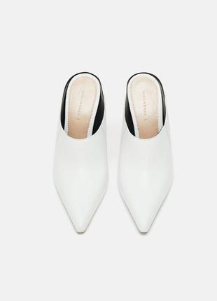 Кожаные мюли zara размер 39