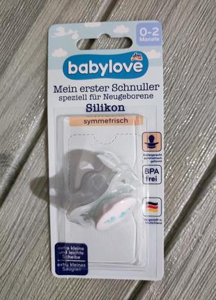 Силиконовая соска-пустышка babylove, от 0 до 2 месяцев. германия2 фото
