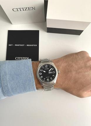 Citizen eco-drive bm8530-89e аналоговые наручные мужские часы eco drive оригинал на подарок мужу парню4 фото