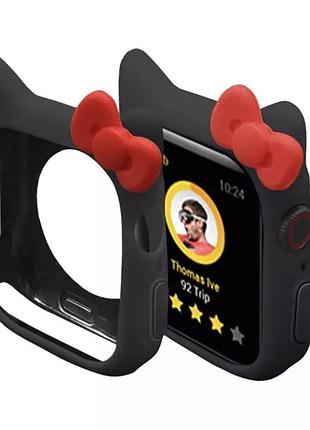 Силіконовий чохол hallo kitty для apple watch 44 mm |  чохол на кал оч 44 мм