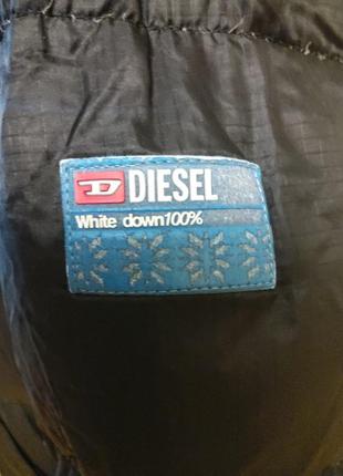 Черный пуховик  куртка с капюшоном  унисекс diesel  раз. m - l4 фото