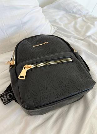 ❤️ стильний чорний жіночий шкіряний брендовий рюкзак черный женский кожаный рюкзак michael kors5 фото