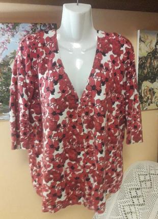 Трикотажна кофтина на пуговицях батал