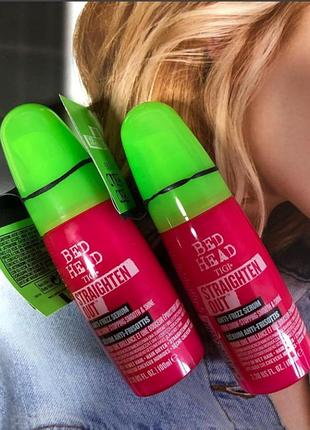 Сыворотка для выпрямления волос tigi bed head straighten out anti frizz serum