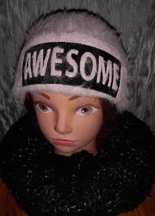 Шапка шапочка вязаная