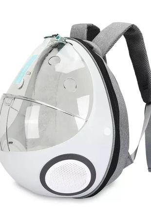 Рюкзак перенесення для кішок котів маленьких собак трансформер 2 в 1 білий