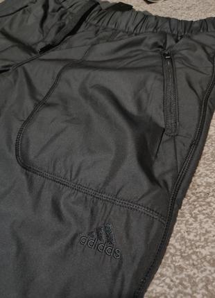 Adidas windfleecee  спортивные штаны утепленные на флисе8 фото