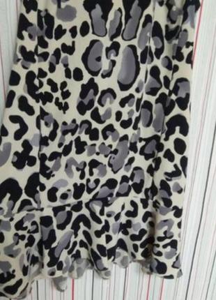 Леопардовое короткое платье сарафан4 фото