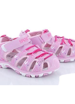 Сандалі для дівчинки. босоніжки для дівчинки спортивні сандалі дитячі взуття дитяче, 22 розмір (рожеві)
