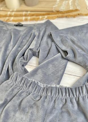 Жіночий велюровий комплект для дому четвірка, жіноча гарна піжама кофта, штани, футболка та шортики, домашній комплект2 фото