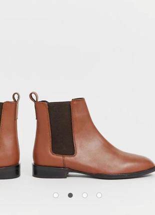 Натуральні шкіряні черевики челсі асос asos шкіра