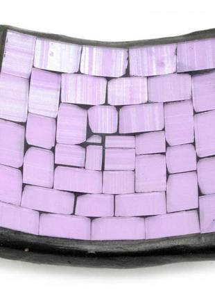 Блюдо теракотове з фіолетовою мозаїкою (10х10х2 см)