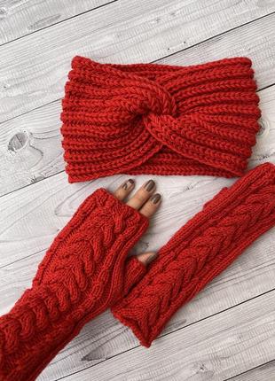 Митенки белые варежки вязаные молочные митенки рукавицы мохер шерсть ручная работа...