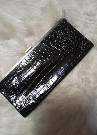 Клатч  чорний рептилія / пітон
