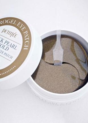 Petitfee black pearl & gold hydrogel eye patch гидрогелевые патчи с черным жемчугом