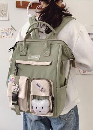 Школьный подростковый  рюкзак, сумка-портфель для девочки 5-11 класса со значками education, 5 цветов4 фото