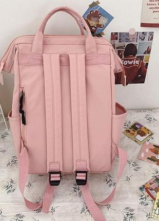 Шкільний підлітковий рюкзак, сумка-портфель для дівчинки 5-11 класу в наборі зі значками e...