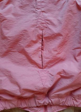 Спортивная розовая куртка  с капюшоном6 фото