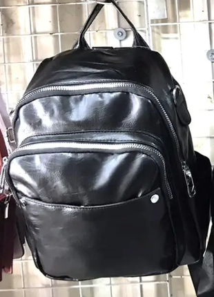 Рюкзак женский черный городской 32*25 см из искусственной кожи : kon1010-19/09-1ни6 фото