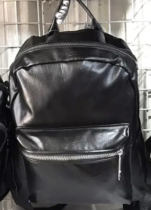 Рюкзак женский черный городской 32*25 см из искусственной кожи : kon1010-19/09-1ни2 фото