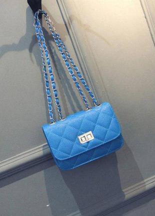 Маленькая женская сумка клатч синий3 фото