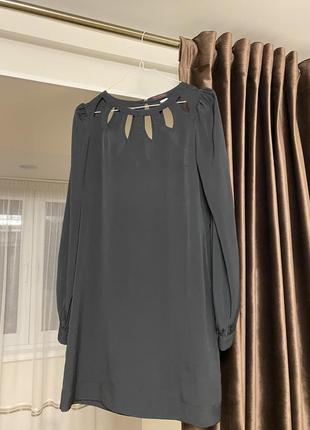 Сукня плаття чорне коротке вільного крою з цікавими вирізами розмір м л