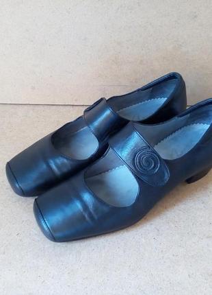 Туфлі vabene італія шкіряні чорні