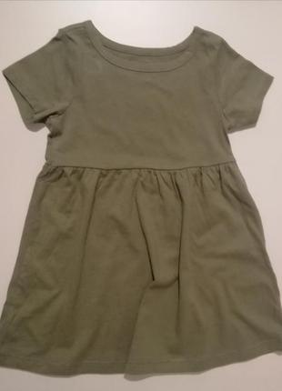 Дитяче трикотажне літнє плаття з коротким рукавом old navy для дівчинки р. 80-86