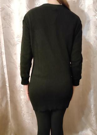 Кофта кардиган женский на пуговицах черная basic insity домашняя xs-s2 фото