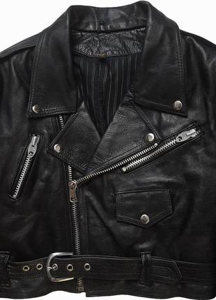 Раритетна вінтажна коротка куртка косуха 90-х canadian short pefecto leather grunge jacket2 фото