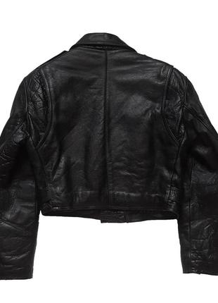 Раритетна вінтажна коротка куртка косуха 90-х canadian short pefecto leather grunge jacket8 фото