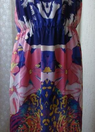 Платье женское летнее яркое цветное легкое модное макси бренд george р.48 №6434