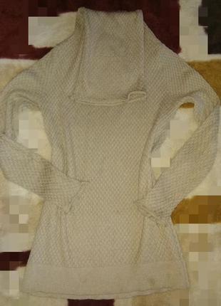 Гольф з хомутом в рубчик...ніжно бежевий..с,м,л..