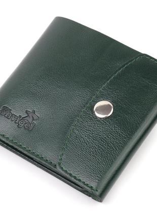 Универсальное кожаное портмоне shvigel 16619 зеленый