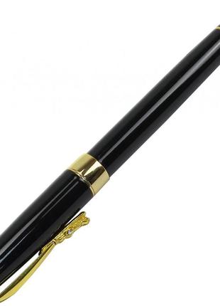 Ручка перова "croco"  506 чорний корпус,в дерев.пеналі, шт3 фото