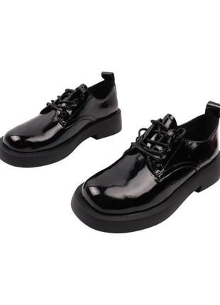 Туфли женские renzoni черные натуральная лаковая кожа5 фото