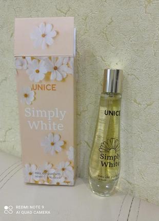 Жіноча парфумована вода simply white unice,50 ml