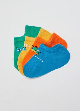 1-2/2-3/3-4/4-5 р нові яскраві короткі шкарпетки з візерунком комплект набір 4 пари lc waikiki