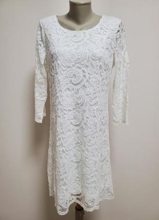 Очень красивое качественное брендовое гипюровое платье коттон 75%