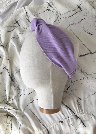 Вельветова пов‘язка на голову з вузликом4 фото