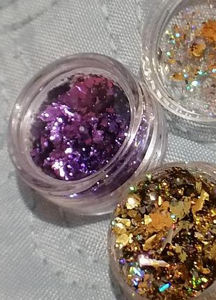 Поталь,слюда для декору нігтів 7