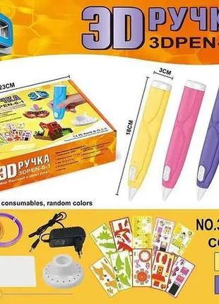Ручка 3d-6-1 3d рожева | 3д ручка для малювання пластиком
