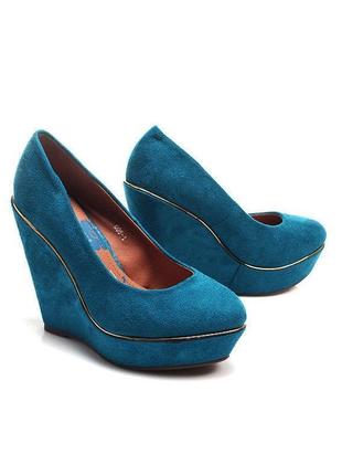 Sale! замшеві туфлі на танкетці
